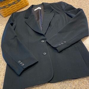 Jones New York Black Lined Blazer Suit Jacket 12